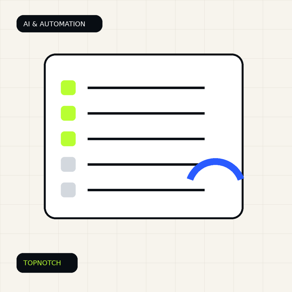 Abstract vendor-evaluation graphic with a checklist, security lock, data arrows and a clear exit path.