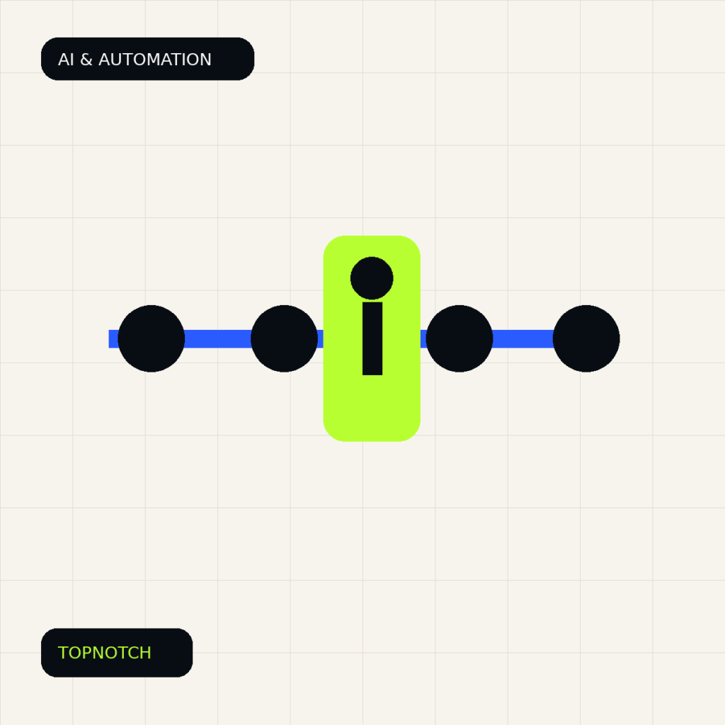 Abstract workflow graphic with AI steps interrupted by a bright human approval checkpoint before a high-impact action.
