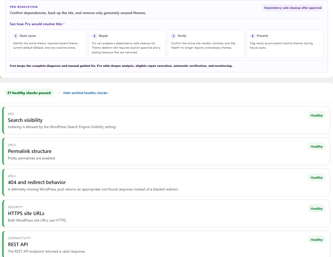 TopNotch Site Doctor diagnosing Action Scheduler failures and overdue WordPress background tasks